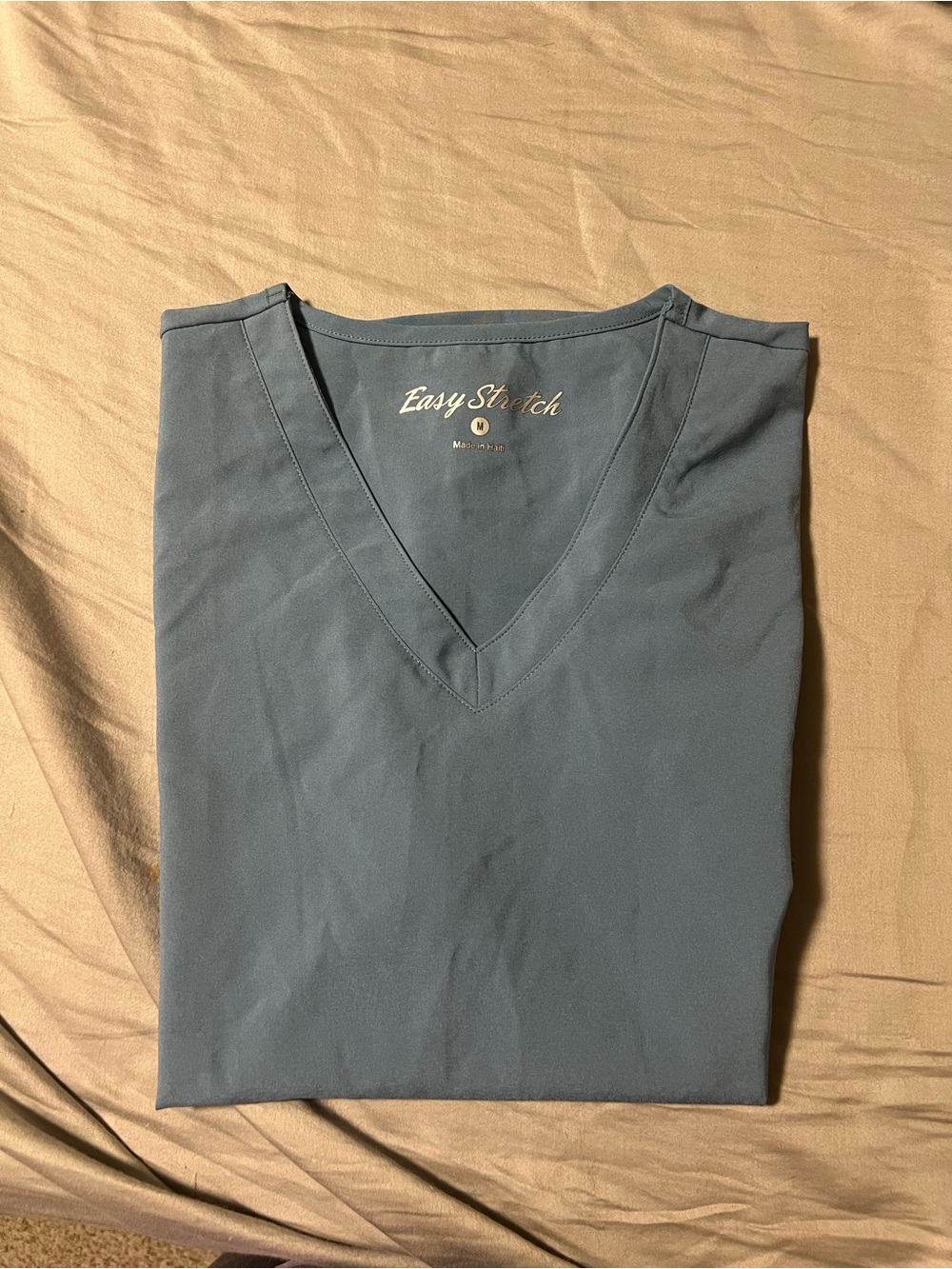 Easy Stretch Women's V-Neck Scrub Top in Slate Blue
